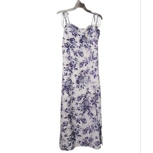 Petal & Pup Floral Blue and White Women's Dress - 12